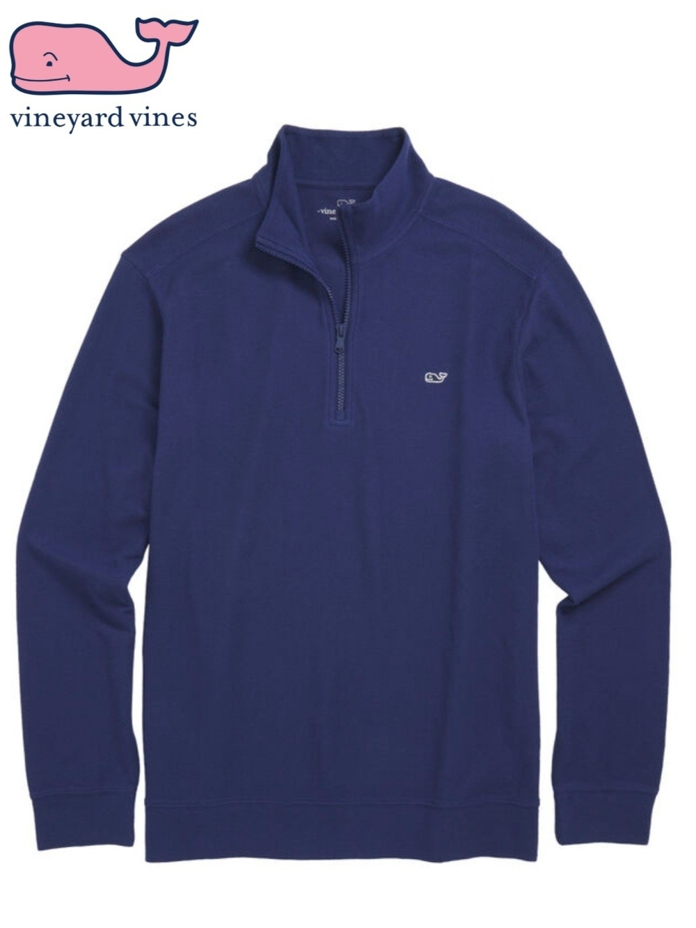 NWT Vineyard Vines Broadsfield Men's Med Navy Half-Zip Pullover